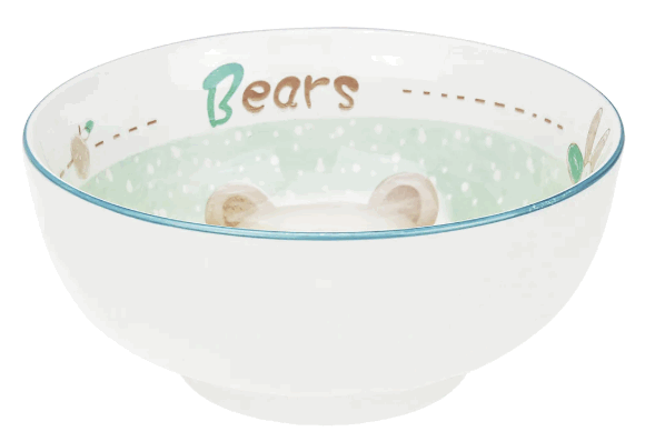 *Салатник 1,75л "Мишута" д20х9см фарфор с/дек отводка (ДМ)										