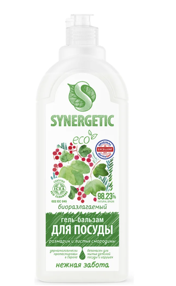 Ср-во д/посуды Бальзам Синергетик SYNERGETIC 0,5л Розмарин и листья смородины  103061