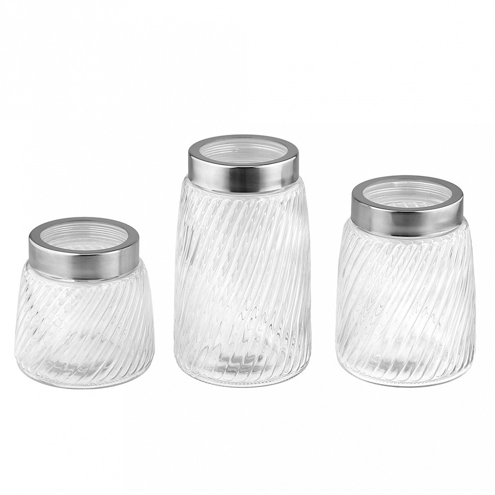 Банка ст набор 3шт (1,75/1,35/1л) "Карусель" пластм/комби/крышк рифленая в/короб (ДМ) TMP/L3	