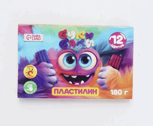 Пластилин 12цв 180г Буки Бяки 10392316