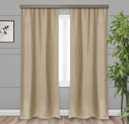 *Шторы портьерные жаккард Стенли CN68561 светло-бежевый 135*260 2шт.