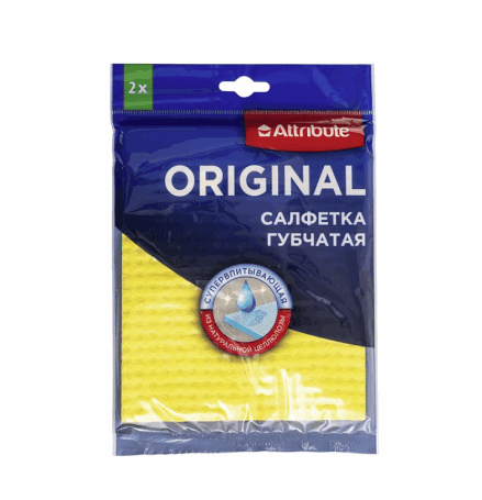 Салфетка губчатая ORIGINAL 2шт 15*18см ACC002