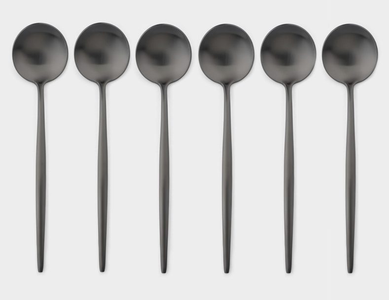 Набор ложек столовых 21,5 см "Фолк" черный   6 шт   9922706