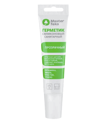 Герметик силиконовый MasterTeks ProfiMaster санитарный 80мл прозрачный