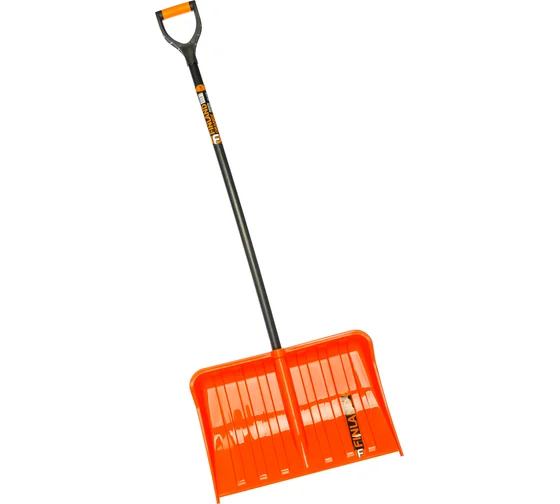Лопата снеговая FINLAND ORANGE 550*385*1515 мм, деревянный черенок 1731-ч 