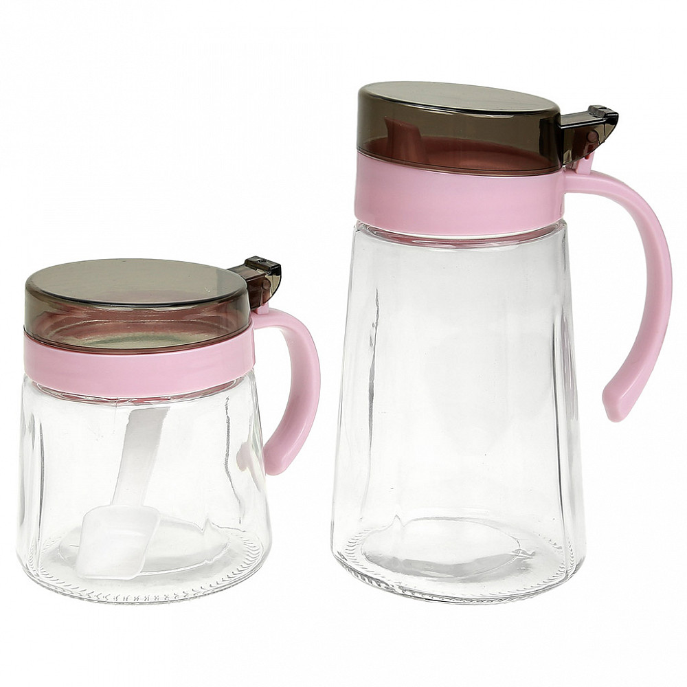 Кувшин ст д/масла, уксуса, молока 0,65л + банка ст д/специй 0,4л с/лож пл/кр пл/руч (ДМ  046647 