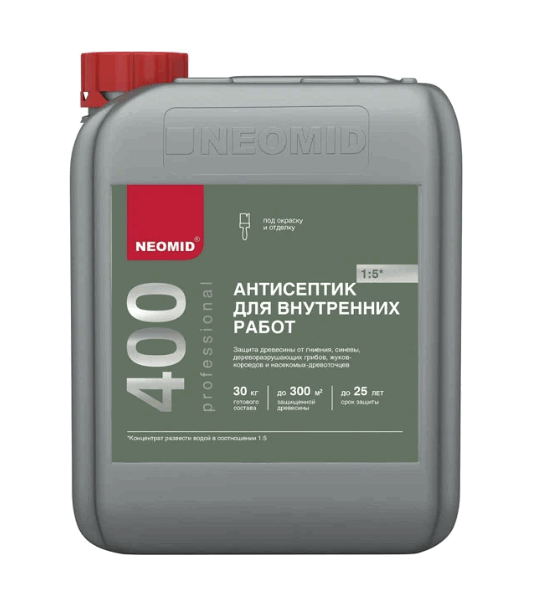 Деревозащитный состав д/внутрен. работ 5кг, конц.1:5 Неомид 400 
