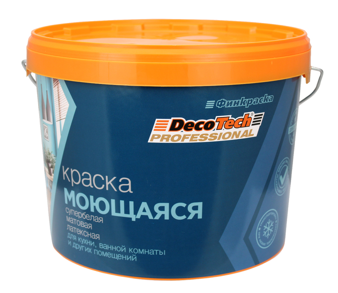 Краска в/э DecoTech моющаяся база WA 10л/14кг
