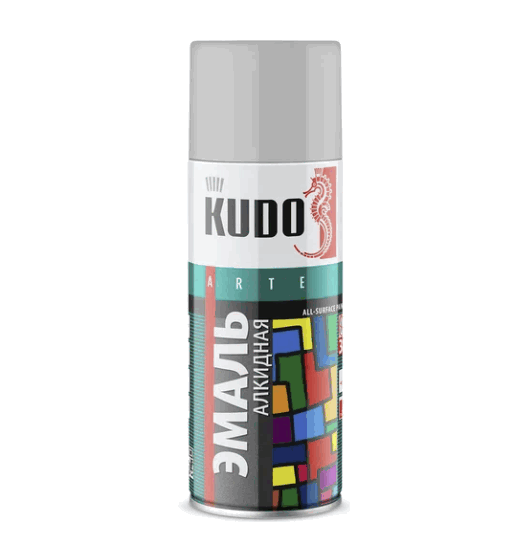 Эмаль универс. KUDO светло-серая 520мл 1017 RAL-7035