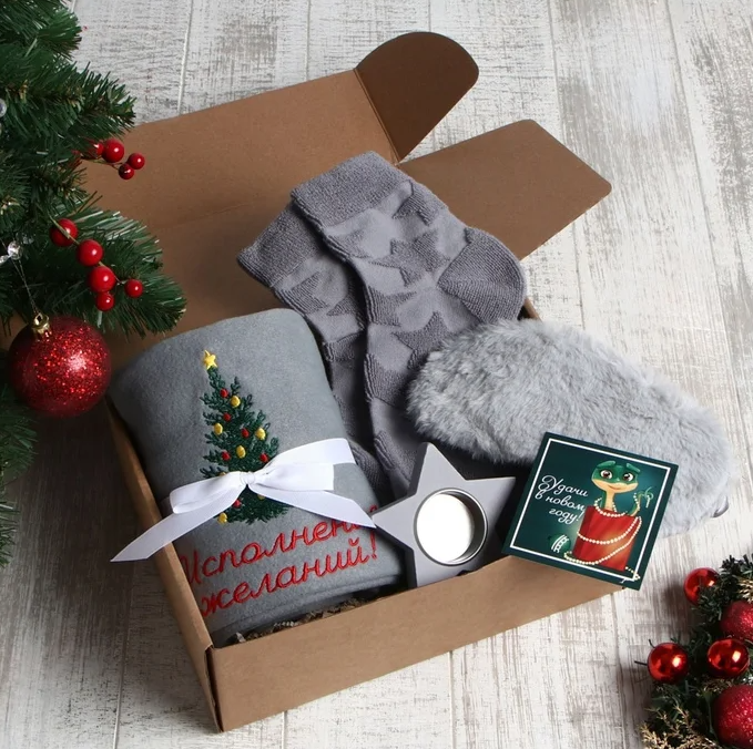 Набор подарочный "Мечта исполнится" плед и акс 10740121