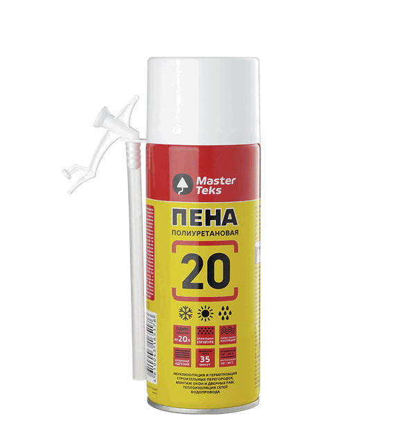 Пена монтажная MASTERTEX ALL 20 SEASON 285мл/300 мл всесез.