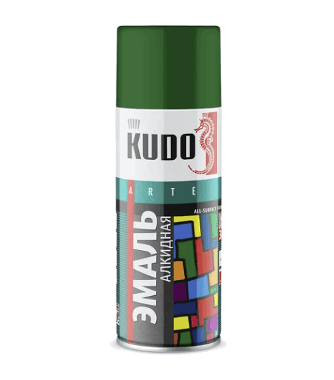 Эмаль универс. KUDO зеленая 520мл 10081