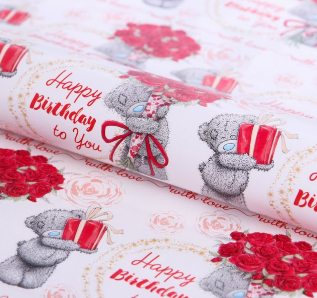 Бумага упак. глянц. "Happy birthday to you" Me To You 70*100 см 4213318