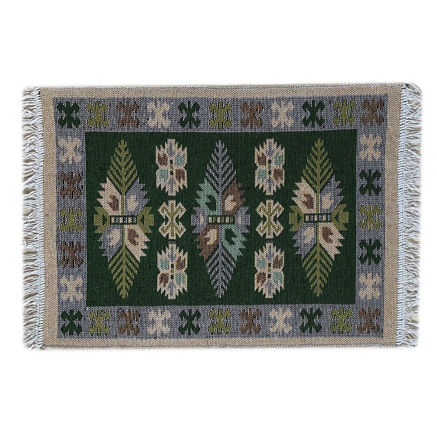 Коврик Kilim Usak из хлопка 60*90 зеленый UK01