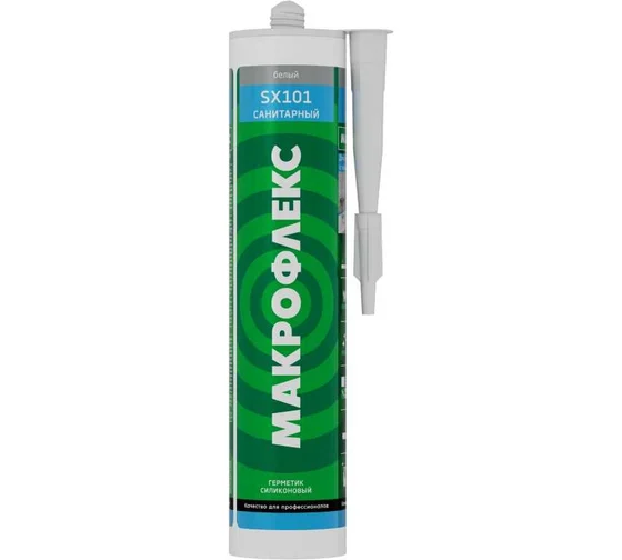 Герметик Makroflex SX101 силиконовый санитарный белый 290 мл 2670568