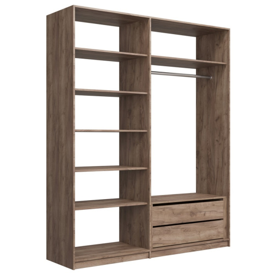 Система гардеробная прямая Локер 2200*1800*507 Дуб табачный