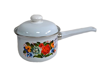 Кастрюля (ковш) эм цил 1,5л "Татьяна" мет/кр нерж/об пл/руч С-1608АП/4