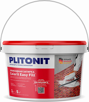 Затирка Плитонит Colorit EasyFill эпоксид. д/швов и реактив.клей 1кг антрацит