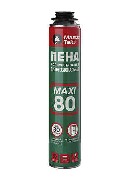 Пена полиуретановая MasterTeks 80 проф. 890 мл всесезон.