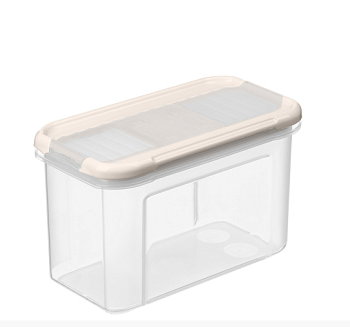 Емкость для сыпучих продуктов "Modena" прямоугольная 0,75л (светло-бежевый)