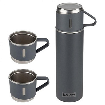 Набор: термос + ТЕРМОкружки FESTA 0,5 л (3 кружки) синий