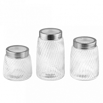 Банка ст набор 3шт (1,75/1,35/1л) "Карусель" пластм/комби/крышк рифленая в/короб (ДМ) TMP/L3	