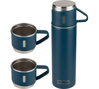 Набор: термос + ТЕРМОкружки FESTA 0,5 л (3 кружки) серый