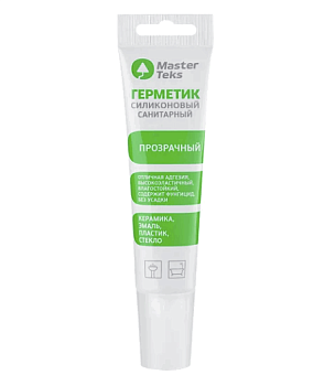 Герметик силиконовый MasterTeks ProfiMaster санитарный 80мл прозрачный