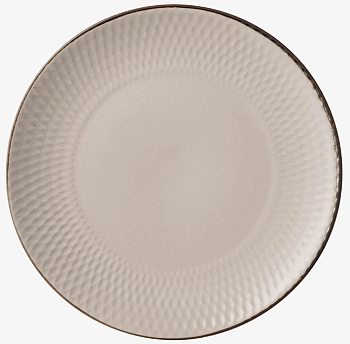 *Тарелка дес. 19,5см  "Графика" Бежевый песок