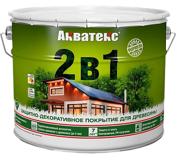 Покрытие текстур "Акватекс" 2в1 9л сосна