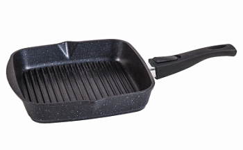 Сковорода-гриль квадр.28*28 АП Гранит black 