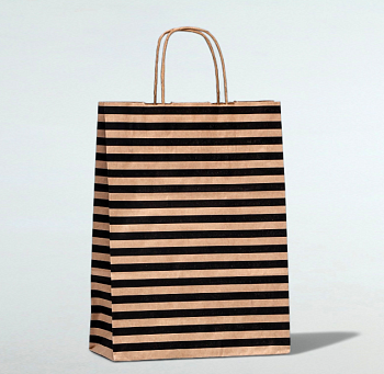 Пакет крафт, «Полосы», 24*10,5*32см 9670340