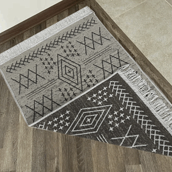 Коврик Kilim GOLD из хлопка 60*90 крем-серый 70539