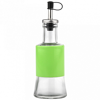 Бутылка ст д/масла "В юбке" "Валенсия" 200мл д6,5см h15см нерж/дозатор цв. мет/опл 008271