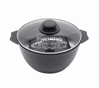 Кастрюля индукционная 5л АП Гранит black Induction Pro, арт.45802И