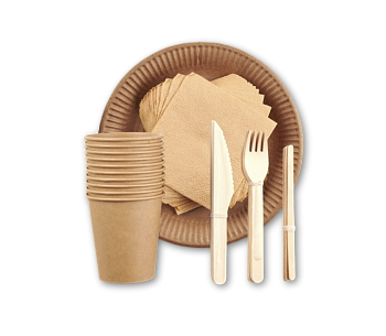 Набор Эко посуды и стол. приборов на 10 пер. Albeta №2