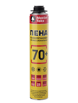 Пена полиуретановая MasterTeks 70+ профес. 890 мл всесезон.