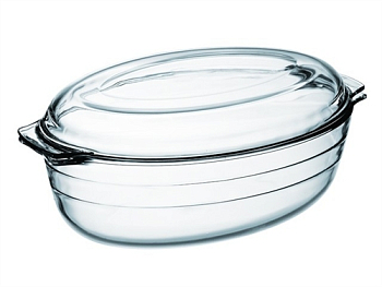Форма для запекания с крышкой V=2900 мл, 341*213 мм (1206486) цв/кор стекло Pasabahce 590003	
