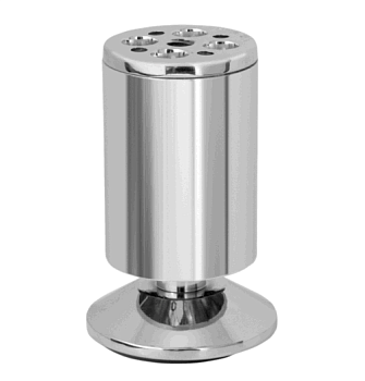 Опора мебельная 763, D=50мм H100мм МАТ.ХРОМ (125-199) D763/50*100/CP/AL