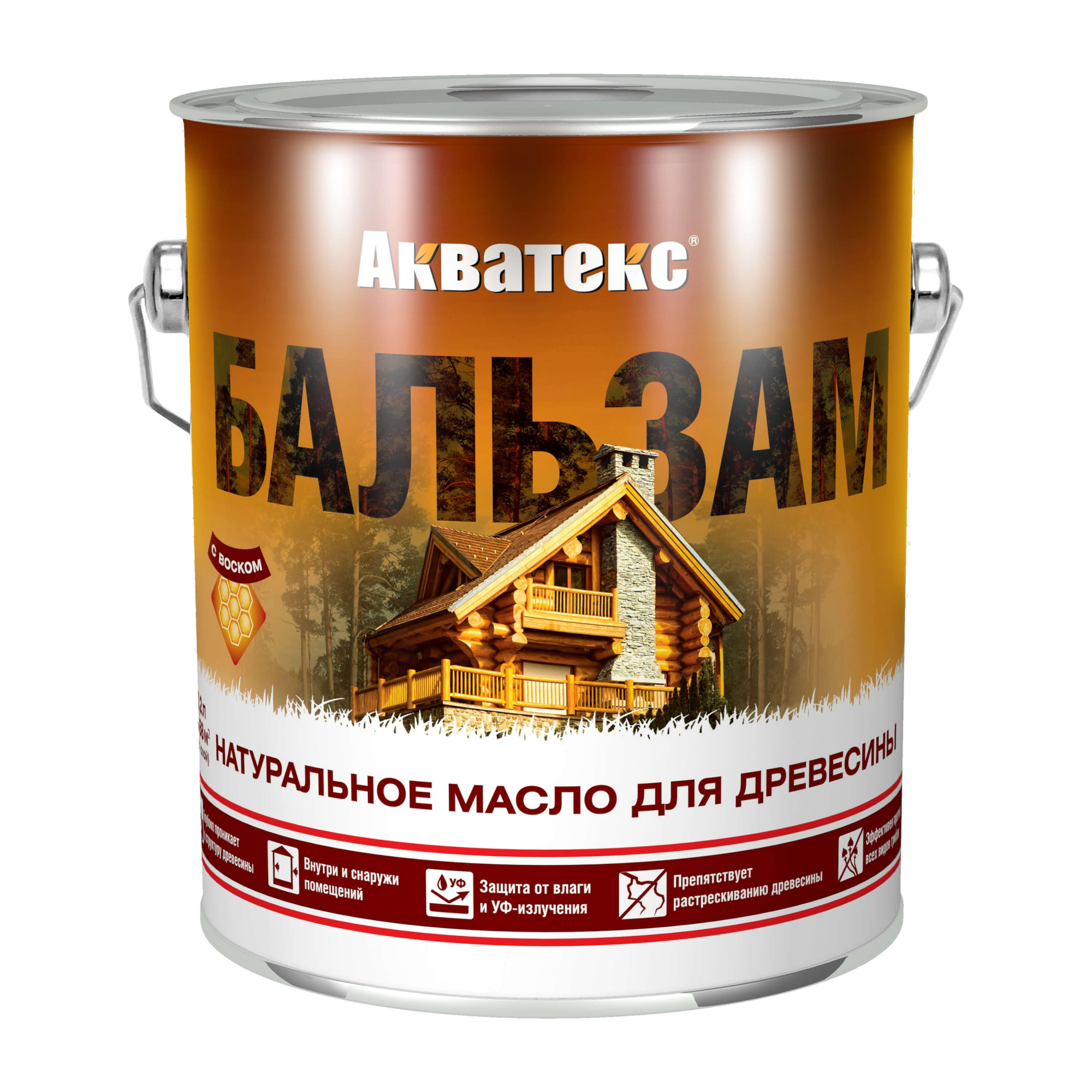 Антисептик Акватекс-бальзам натуральное масло для древесины эбеновое дерево 0,75л