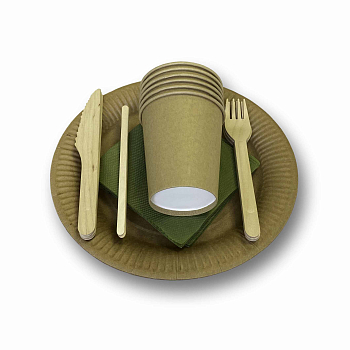 Набор Эко посуды и стол. приборов на 6 пер. Albeta №2