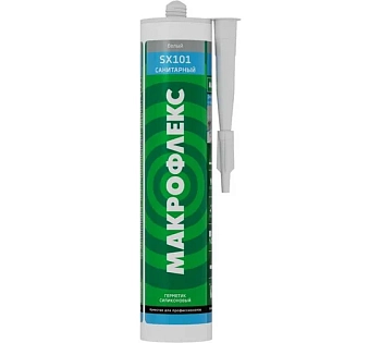 Герметик Makroflex SX101 силиконовый санитарный белый 290 мл 2670568